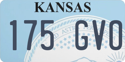 KS license plate 175GVO