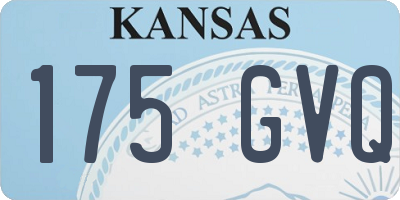 KS license plate 175GVQ