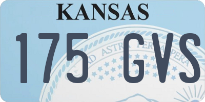 KS license plate 175GVS