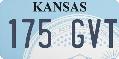 KS license plate 175GVT