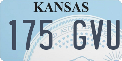 KS license plate 175GVU