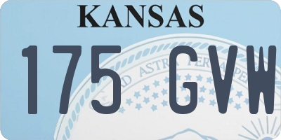 KS license plate 175GVW