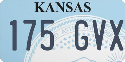 KS license plate 175GVX