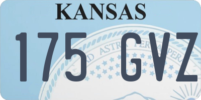 KS license plate 175GVZ
