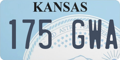 KS license plate 175GWA