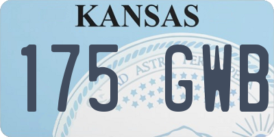 KS license plate 175GWB