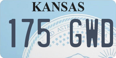 KS license plate 175GWD