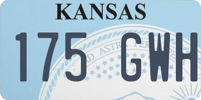 KS license plate 175GWH