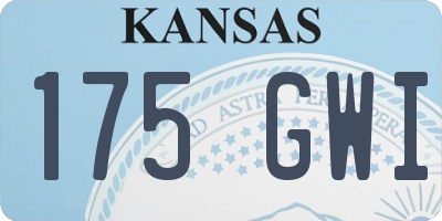 KS license plate 175GWI