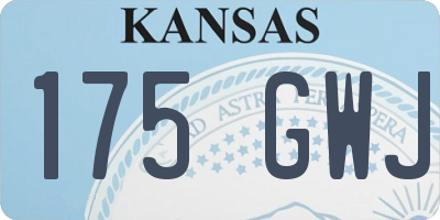 KS license plate 175GWJ