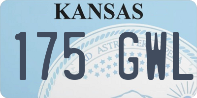 KS license plate 175GWL