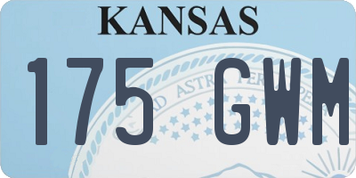 KS license plate 175GWM