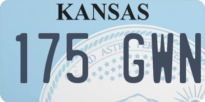 KS license plate 175GWN