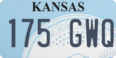 KS license plate 175GWQ