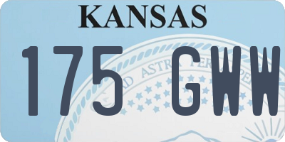 KS license plate 175GWW