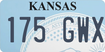 KS license plate 175GWX
