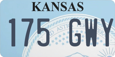KS license plate 175GWY