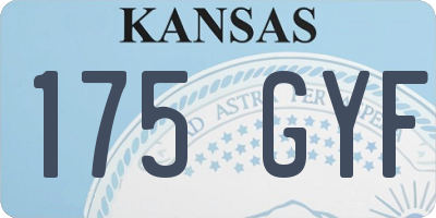 KS license plate 175GYF