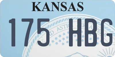 KS license plate 175HBG