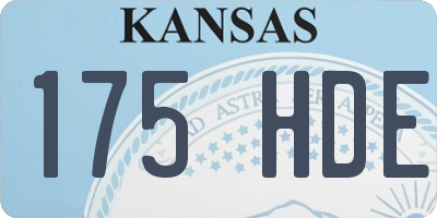 KS license plate 175HDE