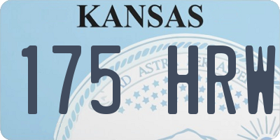 KS license plate 175HRW