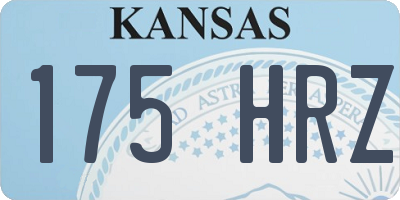 KS license plate 175HRZ