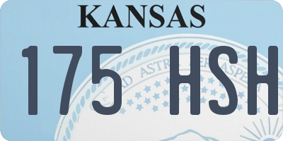 KS license plate 175HSH