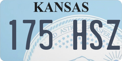 KS license plate 175HSZ