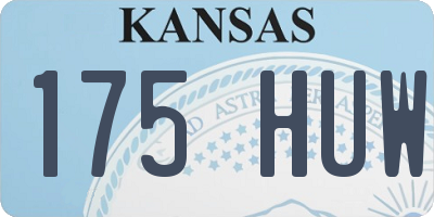 KS license plate 175HUW