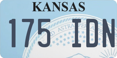 KS license plate 175IDN