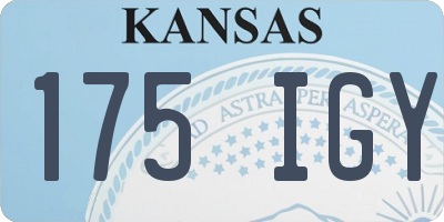 KS license plate 175IGY