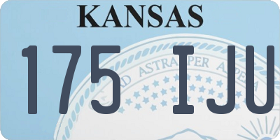 KS license plate 175IJU