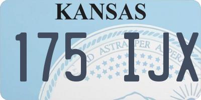 KS license plate 175IJX