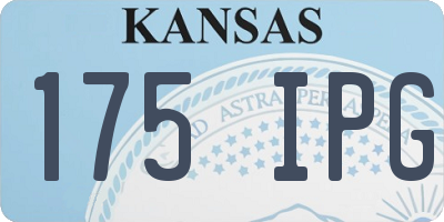 KS license plate 175IPG
