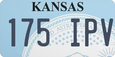 KS license plate 175IPV
