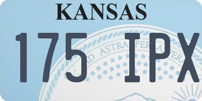 KS license plate 175IPX