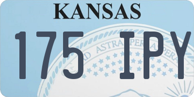 KS license plate 175IPY