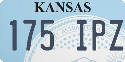 KS license plate 175IPZ