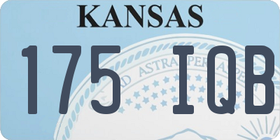 KS license plate 175IQB