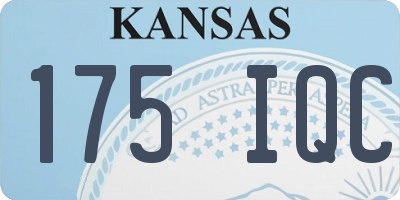 KS license plate 175IQC