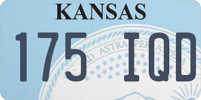 KS license plate 175IQD