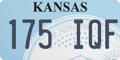 KS license plate 175IQF