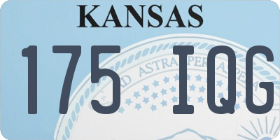 KS license plate 175IQG