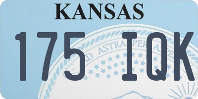 KS license plate 175IQK