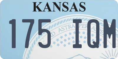 KS license plate 175IQM