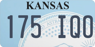 KS license plate 175IQO