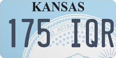KS license plate 175IQR