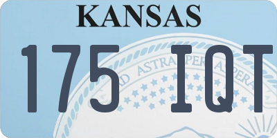 KS license plate 175IQT