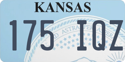 KS license plate 175IQZ