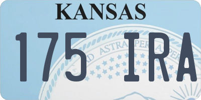 KS license plate 175IRA